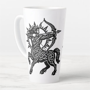 Taza De Café Latte Sagitario — El Arquero de BurnsInHell