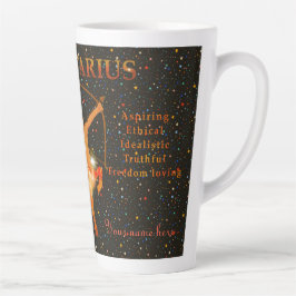 Taza De Café Latte Sagittarius zodiac moderno personalizado