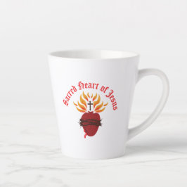 Taza De Café Latte Sagrado Corazón de Jesús