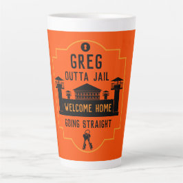 Taza De Café Latte Salir De La Cárcel De Prisión