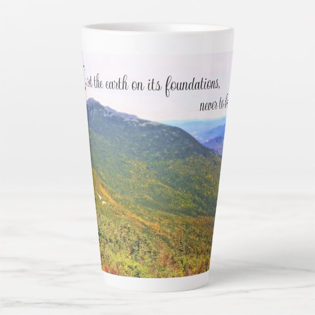 Taza De Café Latte Salmo 104:5 Latte Mug (Anverso)