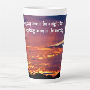 Taza De Café Latte Salmo 30:5 Latte Mug