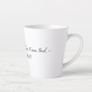 Taza De Café Latte Salmo 46:10, Taza de regalo Latte