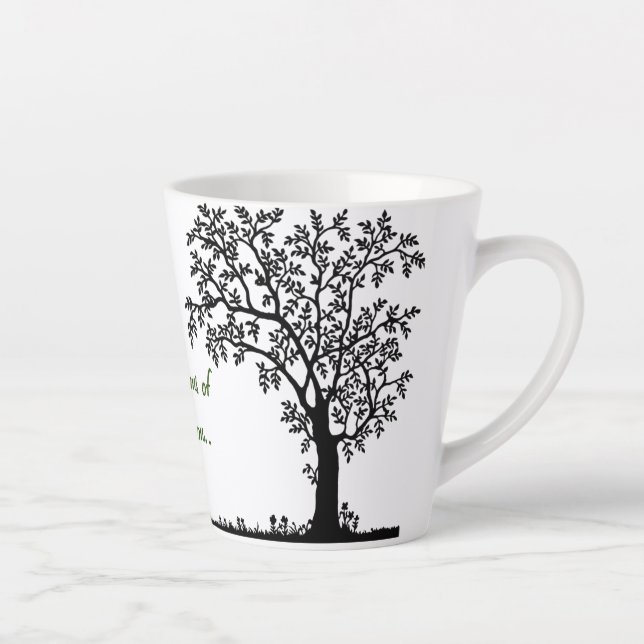 Taza De Café Latte Salmos 1:3a Latte Mug (Derecha)