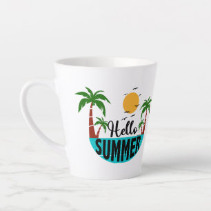 Taza De Café Latte Saludo
