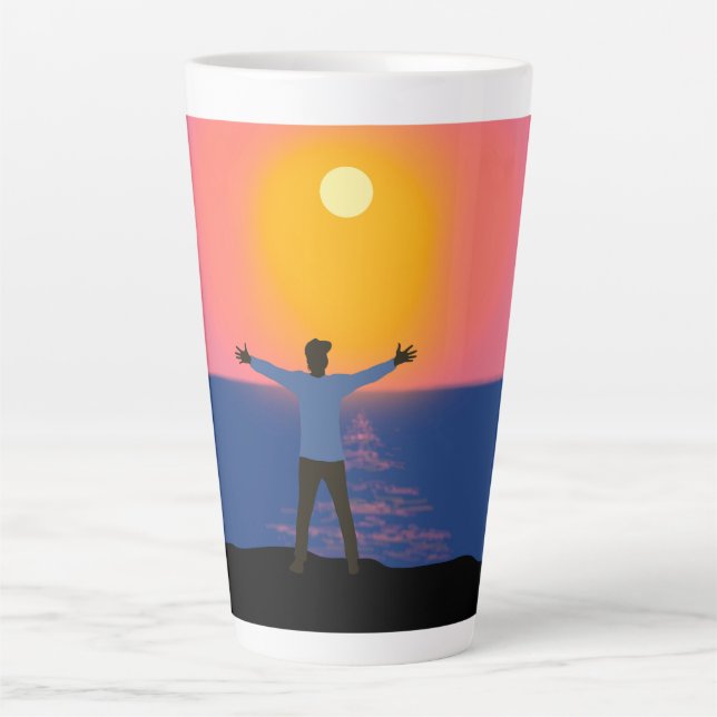 Taza De Café Latte Saludo al sol (Anverso)