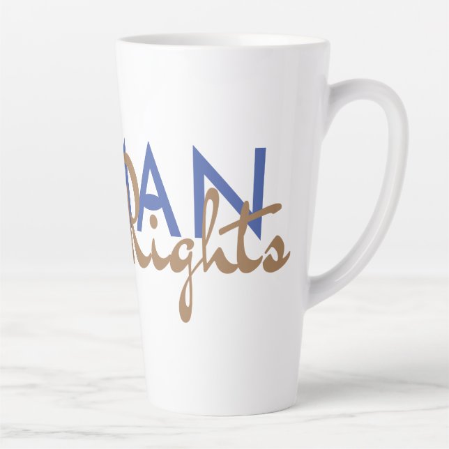 Taza De Café Latte Salvamento de los derechos humanos (Derecha)