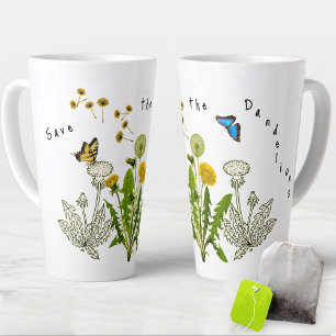 Taza De Café Latte Salvar el diseño natural de los Dandelions