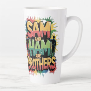 Taza De Café Latte Sam y Ham son hermanos