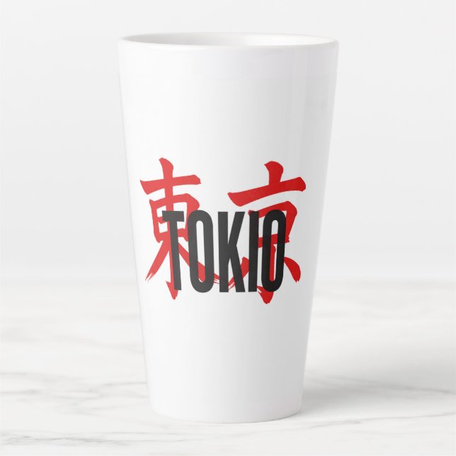 Taza De Café Latte samurái de Tokio (Anverso)