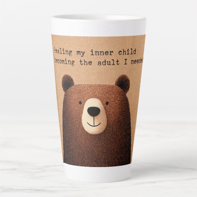 Taza De Café Latte "Sanando a mi niño interior"  (Anverso)