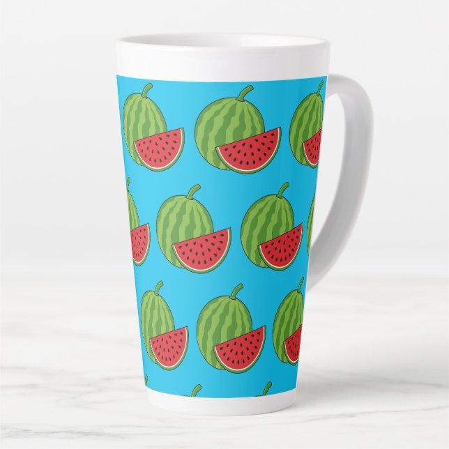 Taza De Café Latte Sandía y Slice (Ángulo derecho)