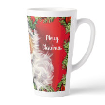 Santa Claus Retro Vintage con Árbol de Navidad