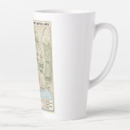 Taza De Café Latte Santa Cruz California Trail Map Redwood & Coastal 