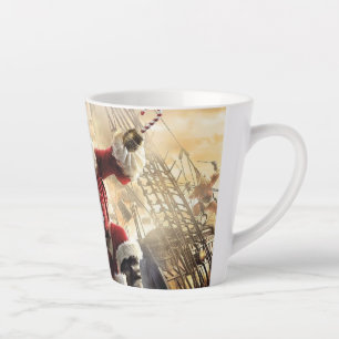 Taza De Café Latte Santa Es Un Pirata