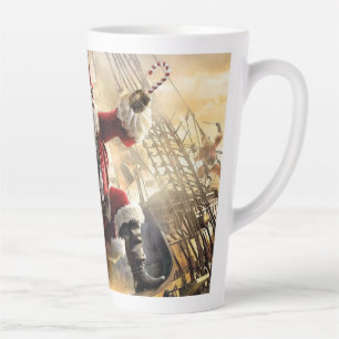 Taza De Café Latte Santa Es Un Pirata