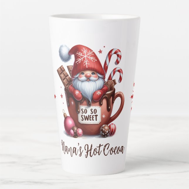 Taza De Café Latte Santa Gnome Tan Dulce (Anverso)