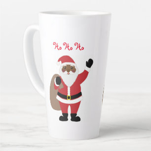 Taza De Café Latte Santa Latte Mug, afroamericano