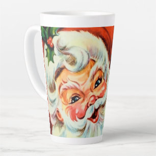 Taza De Café Latte Santa Navidad retro