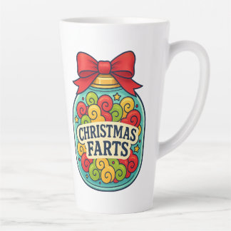 Taza De Café Latte Santa’s Fart Jar Funny Festive Flatulence