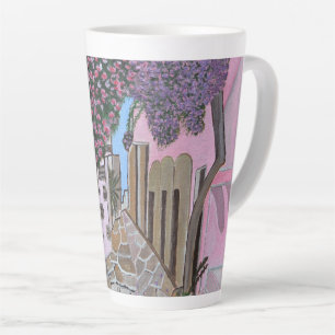Taza De Café Latte Santorini Greece latte mug