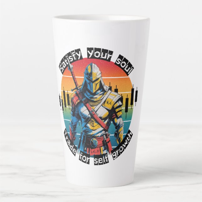 Taza De Café Latte Satisfacer | Motivación comercial | Diseño de fant (Anverso)