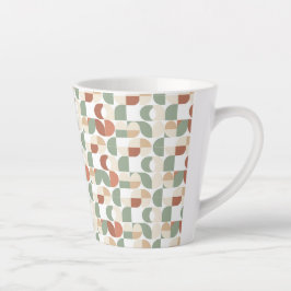 Taza De Café Latte Scandi Geometric