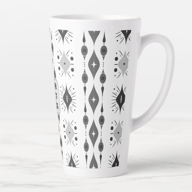 Taza De Café Latte Scandi Motif | (Derecha)
