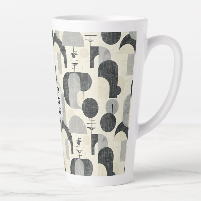 Taza De Café Latte Scandi Motif No. 2 | (Derecha)