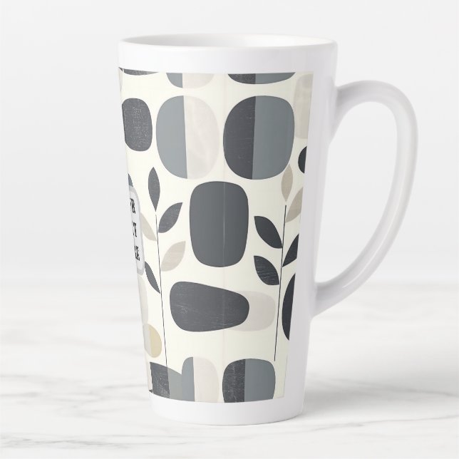 Taza De Café Latte Scandi Motif No. 3 | (Derecha)