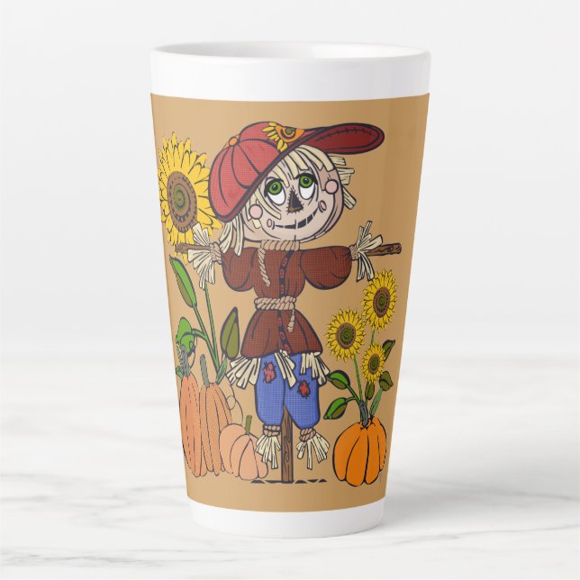 Taza De Café Latte Scarecrow Super Cute (Anverso)