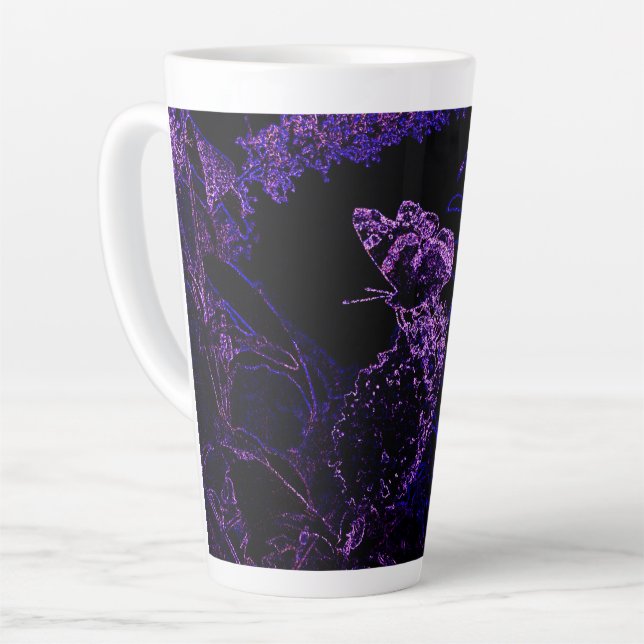 Taza De Café Latte Schmetterling  Lila (Ángulo izquierdo)