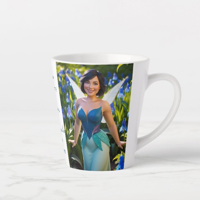 Taza De Café Latte Scilla de hadas siberiana (Derecha)