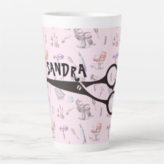 Taza De Café Latte Scissors Hairdresser Stylist Personalizado