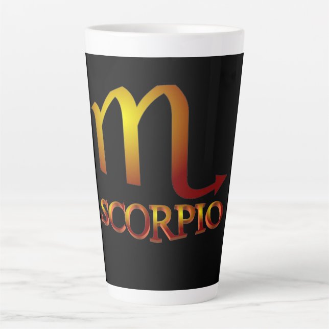 Taza De Café Latte Scorpio Star Gold (Anverso)