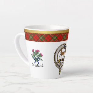 Taza De Café Latte Scott Clan Badge Tartan & Motto