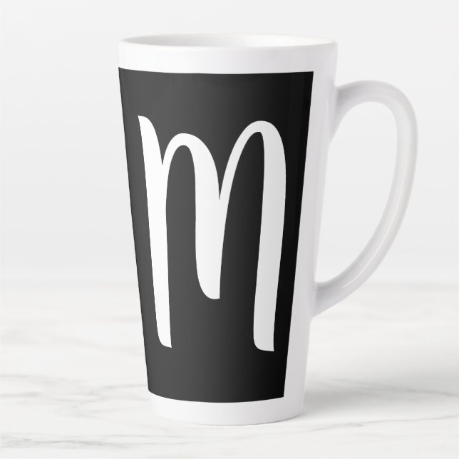 TAZA DE CAFÉ LATTE SCRIPT MONOGRAM (Derecha)