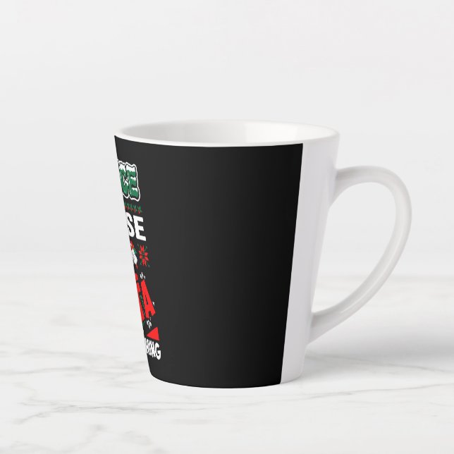 Taza De Café Latte Sé Agradable Con La Enfermera Que Santa Está Viend (Derecha)
