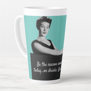 Taza De Café Latte Sé la Razón Snarky Vintage