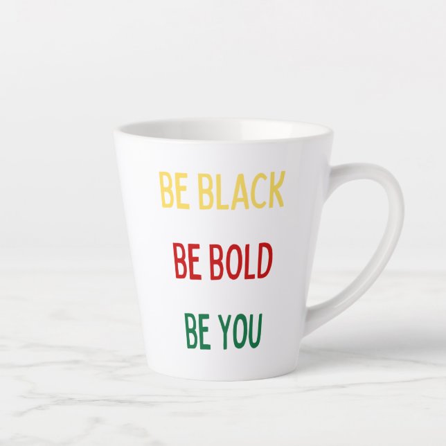 Taza De Café Latte Sé Negro, Negrita, Mug (Derecha)
