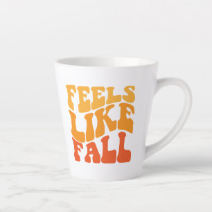 Taza De Café Latte Se Siente Como Caída