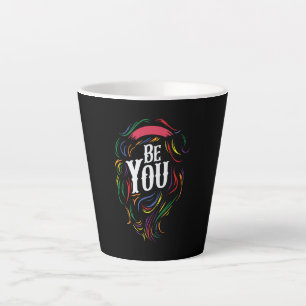 Taza De Café Latte Sé tú   LGBTQ   Arcoiris   Orgullo gay