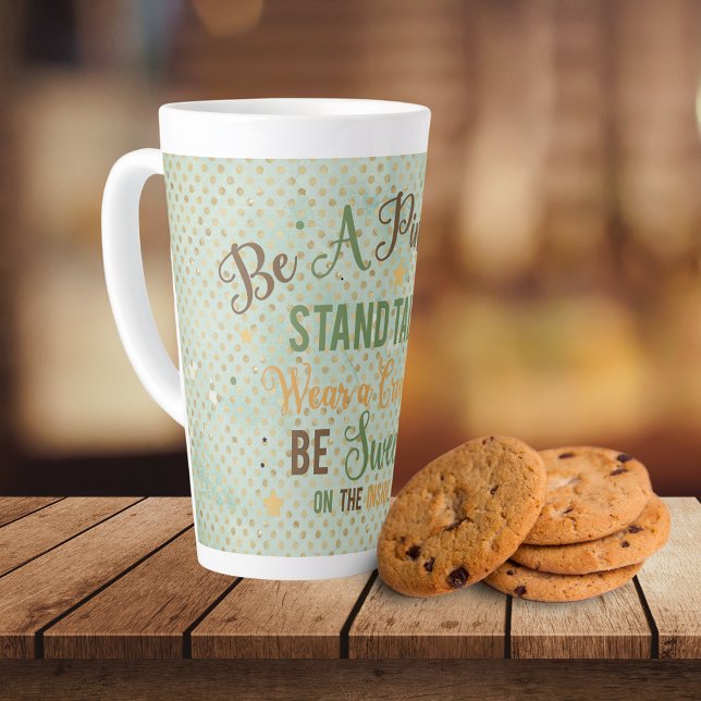 Taza De Café Latte Sé una tipografía de piña (Subido por el creador)