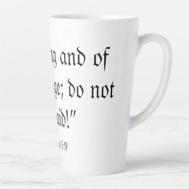 Taza De Café Latte Sé valiente blanco latte mug (Derecha)