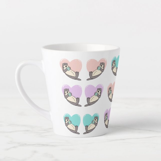 Taza De Café Latte Sea Otter Latte Mug (Izquierda)