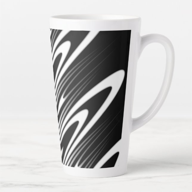 Taza De Café Latte seamless organic pattern design (Derecha)