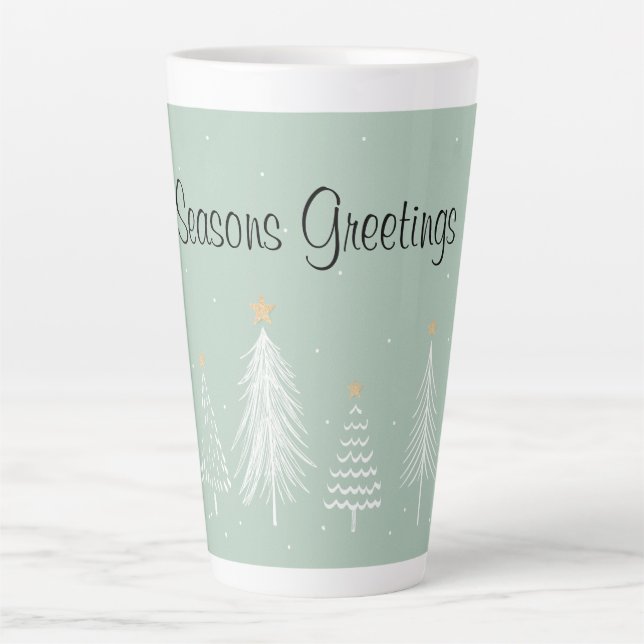 Taza De Café Latte Seasons Greetings Latte Mug (Anverso)