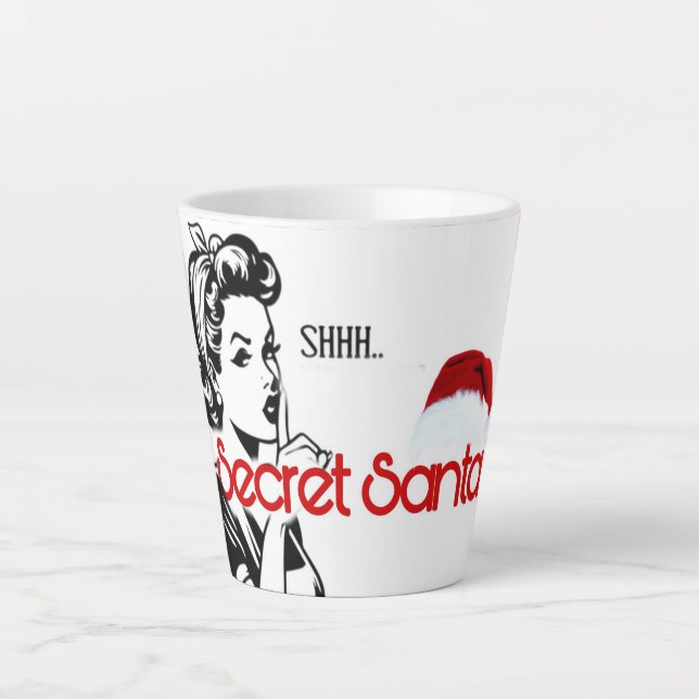 Taza De Café Latte Secret Santa Latte Mug (Anverso)