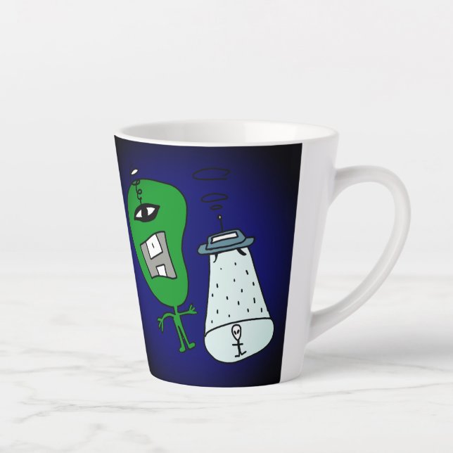 Taza De Café Latte secuestro alienígena (Derecha)