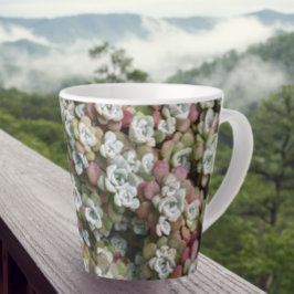 Taza De Café Latte Sedum Spathulifolium Suculum Succuloral